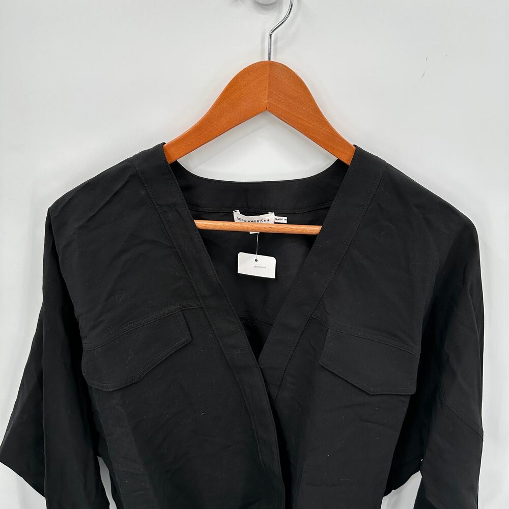 GOOD AMERICAN NWT Utility Surplice Bodysuit in Black // S - Picture 5 of 14
